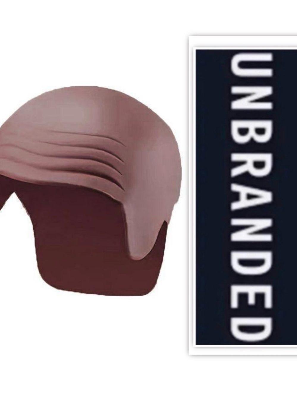 UNBRANDED Brown Latex Costume Bald Head